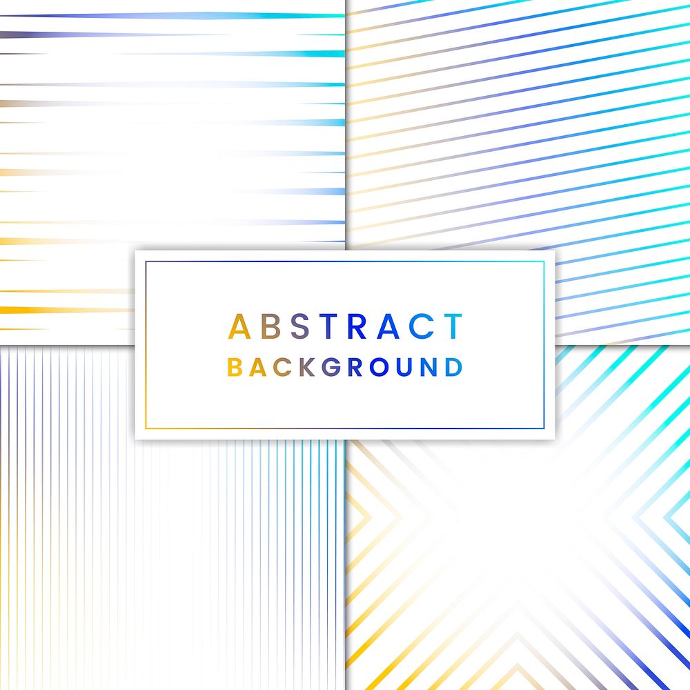 Blue and yellow abstract background vector set