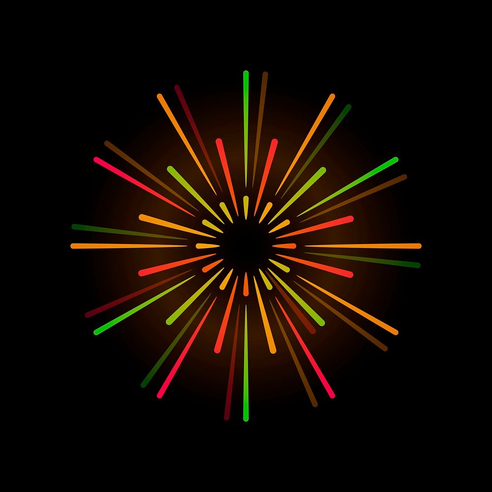Vibrant firework explosion element vector