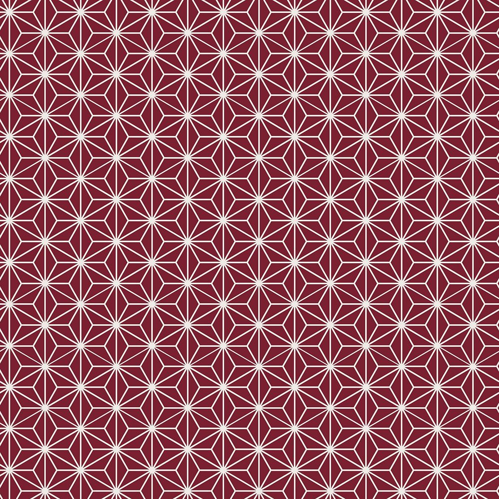 Seamless Japanese pattern with hemp leaf motif vector