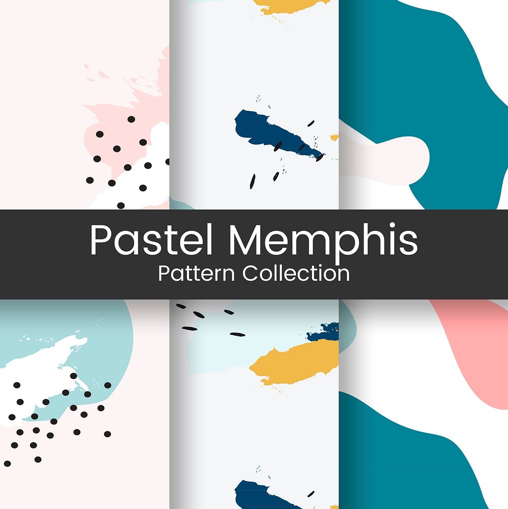 Pastel Memphis pattern design vector