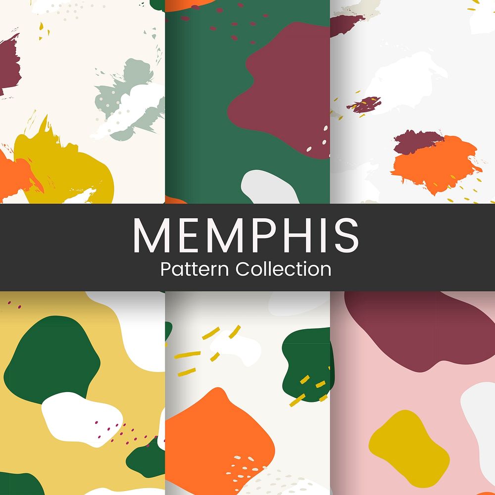 Colorful Memphis pattern design vector