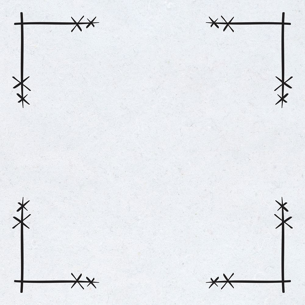 Frame border bohemian cross sign ornament