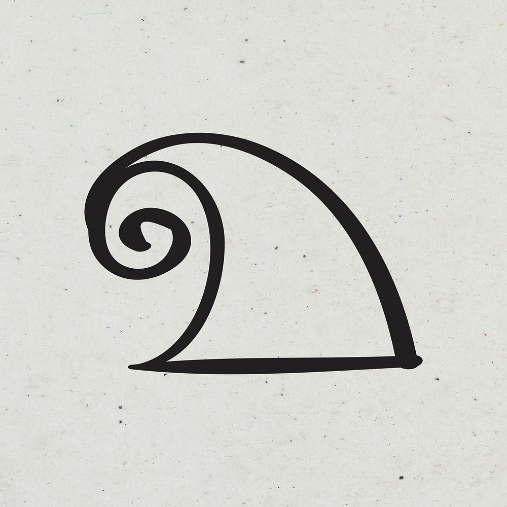 Doodle bohemian wave symbol psd psd illustration