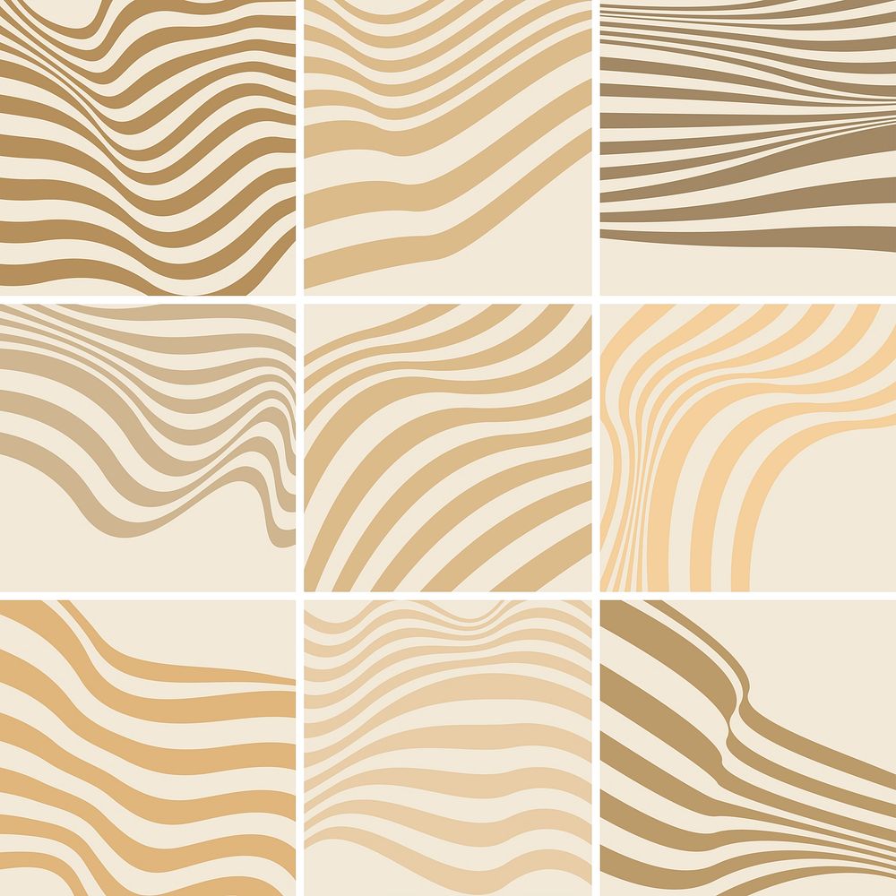 Collection of beige abstract background vectors