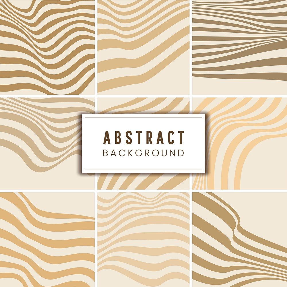 Collection of beige abstract background vectors