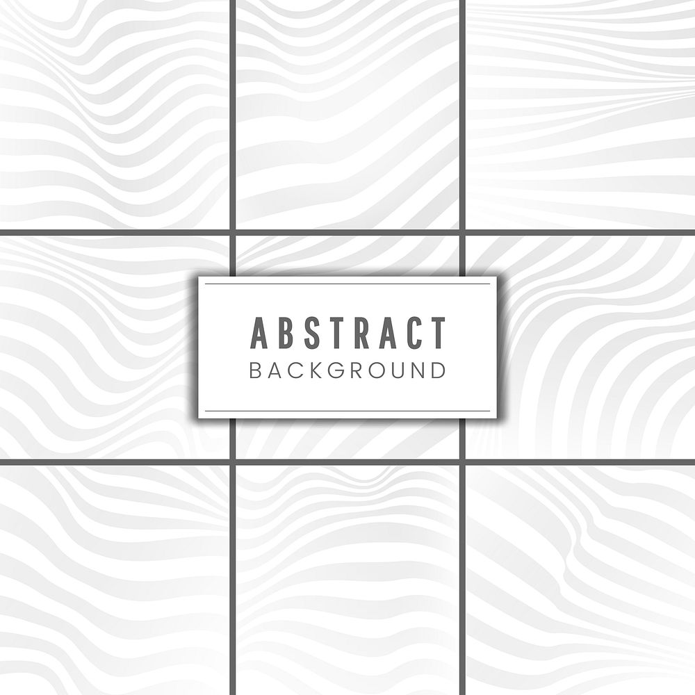 Set of white abstract background vectors