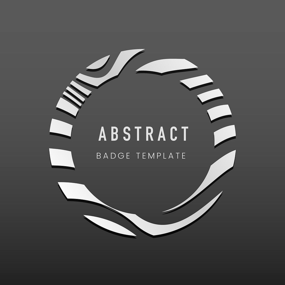 Circular abstract badge template vector