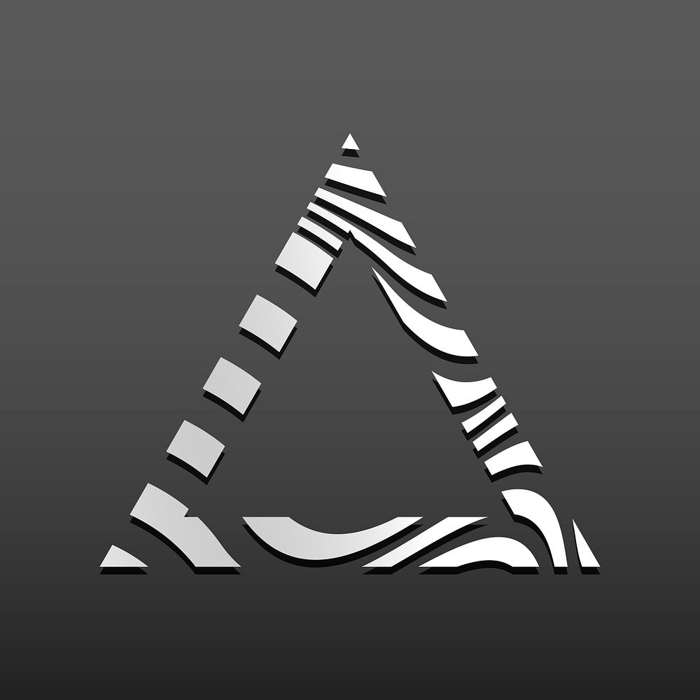 Triangular abstract badge template vector