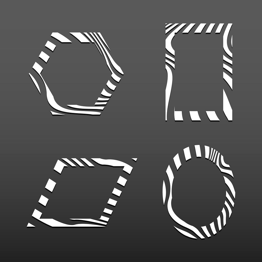 Set of abstract badge template vectors