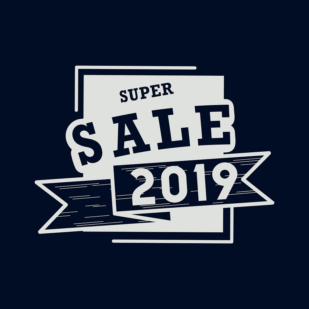 2019 super sale badge vector