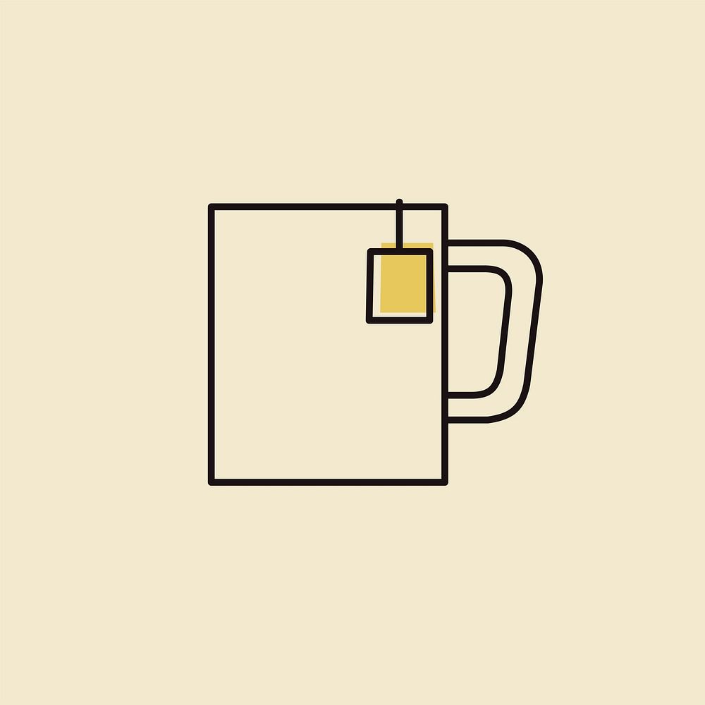 Vector of hot drink cup icon