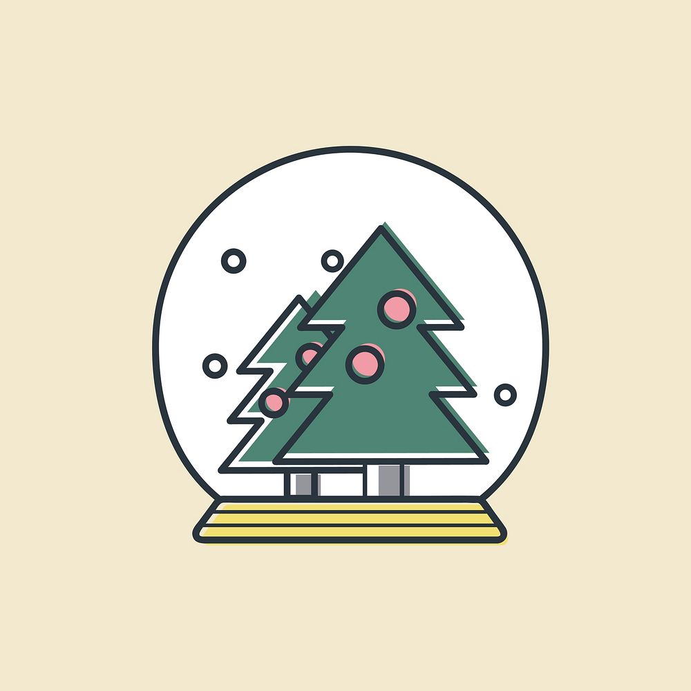 Vector of christmas snow ball icon