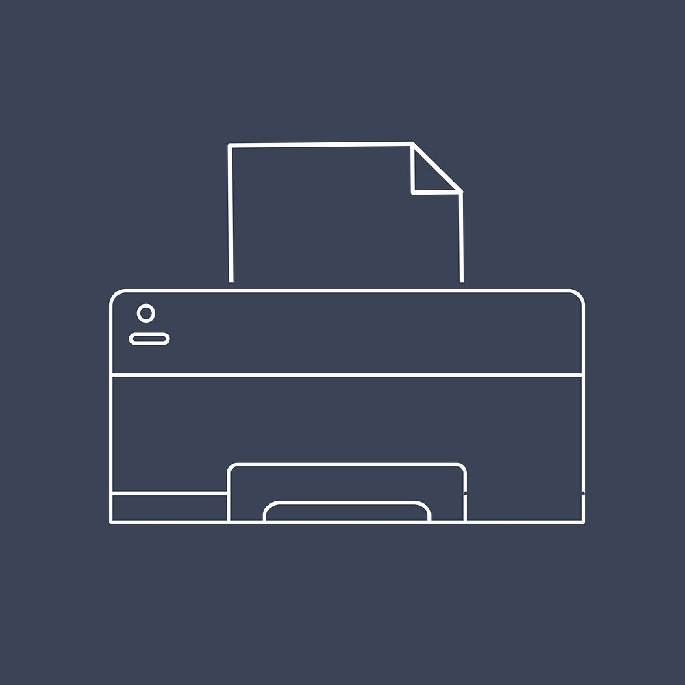 Vector of computer printer icon