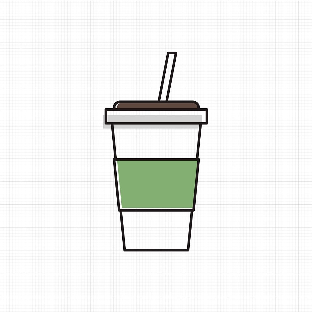Vector of cold drink cup icon
