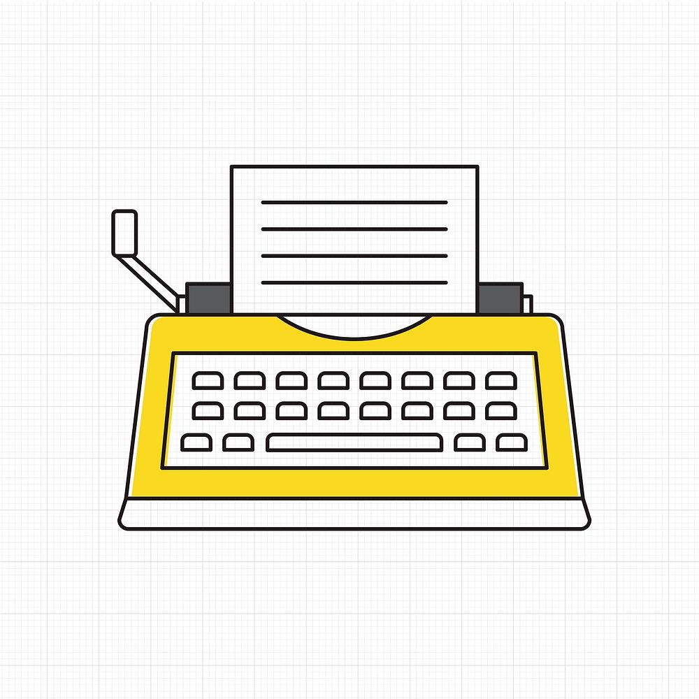 Vector of typewriter icon