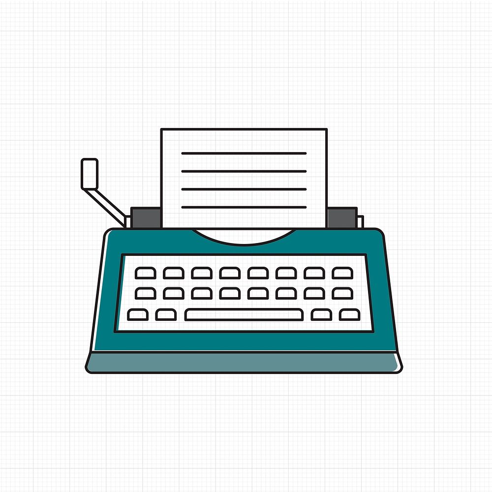 Vector of typewriter icon
