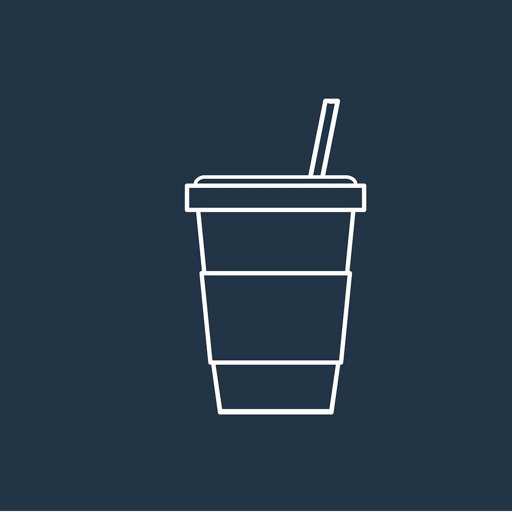 Vector of cold drink cup icon
