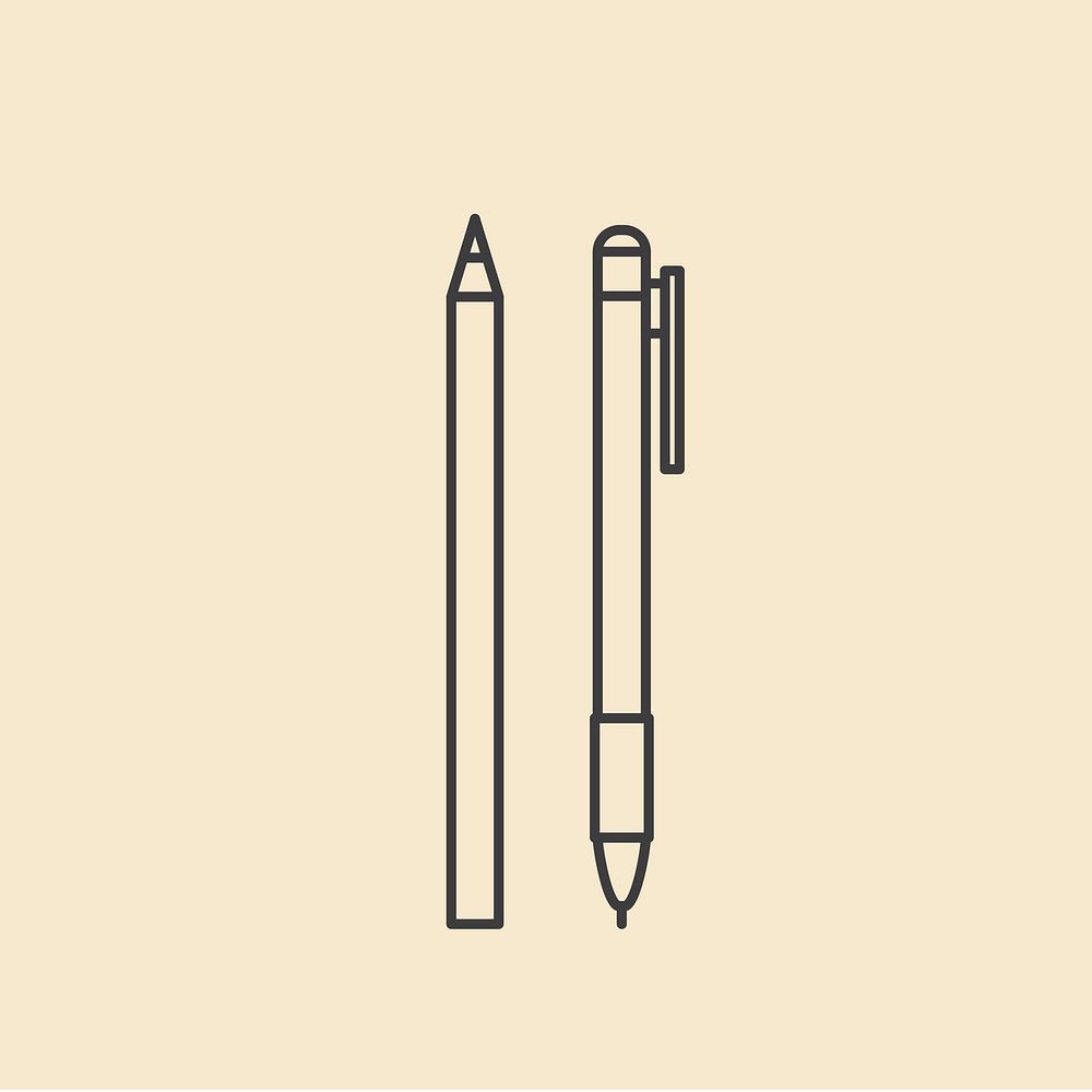 Vector of pen icons