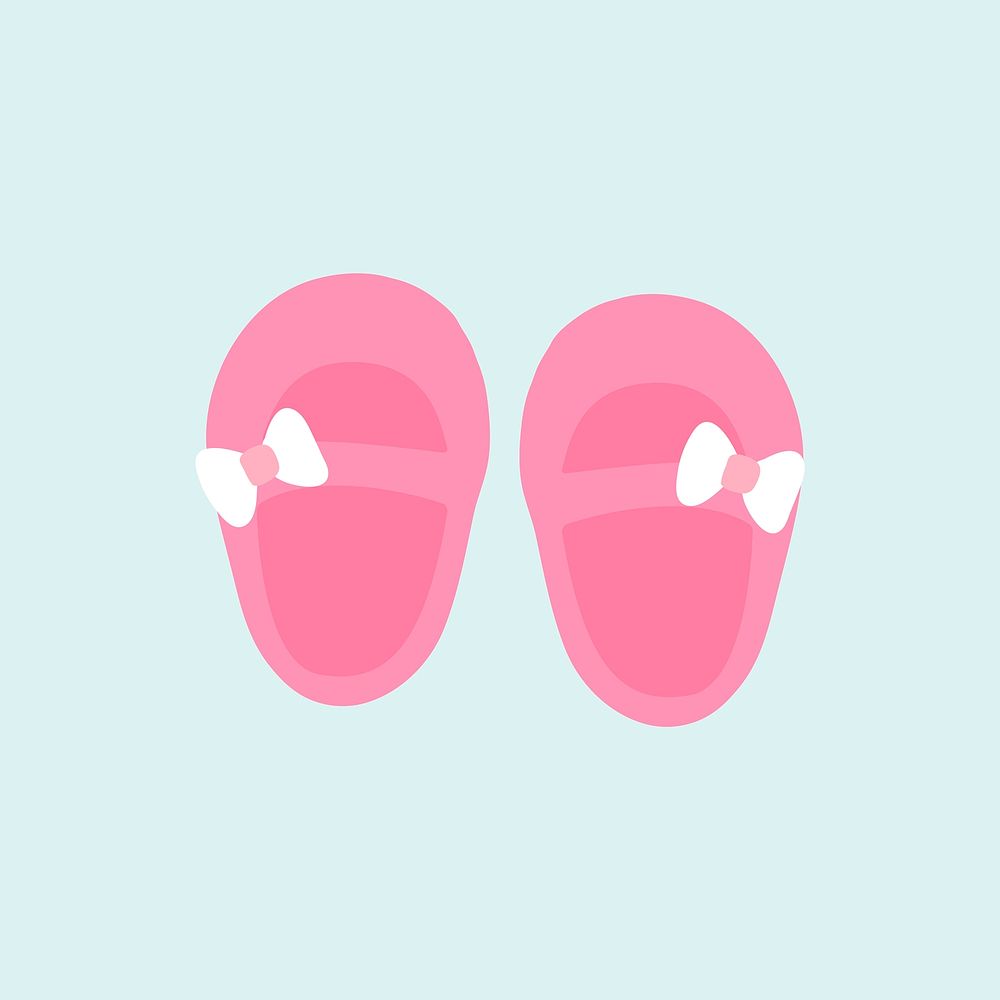Cute little baby girl shoes vector