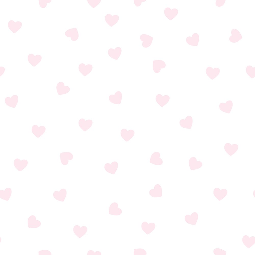 Seamless pink heart pattern vector