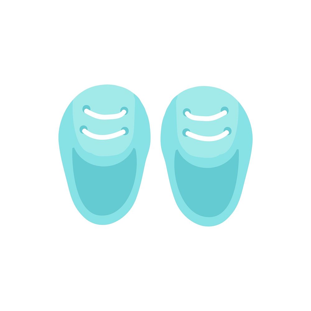 Cute blue baby shoes vector