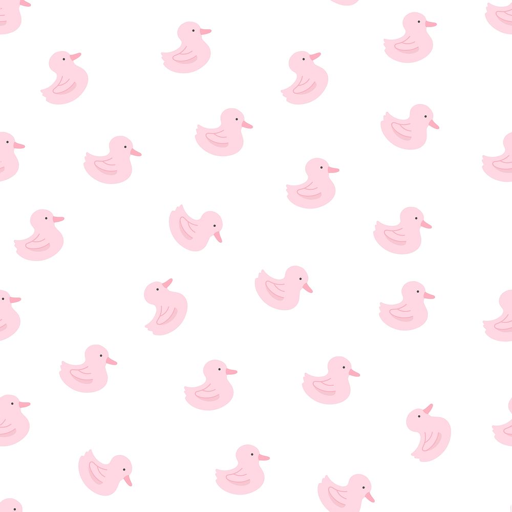 Seamless pink duck pattern vector