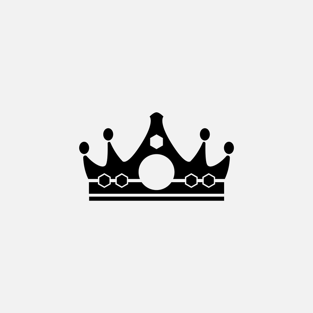 Black single royal crown vector