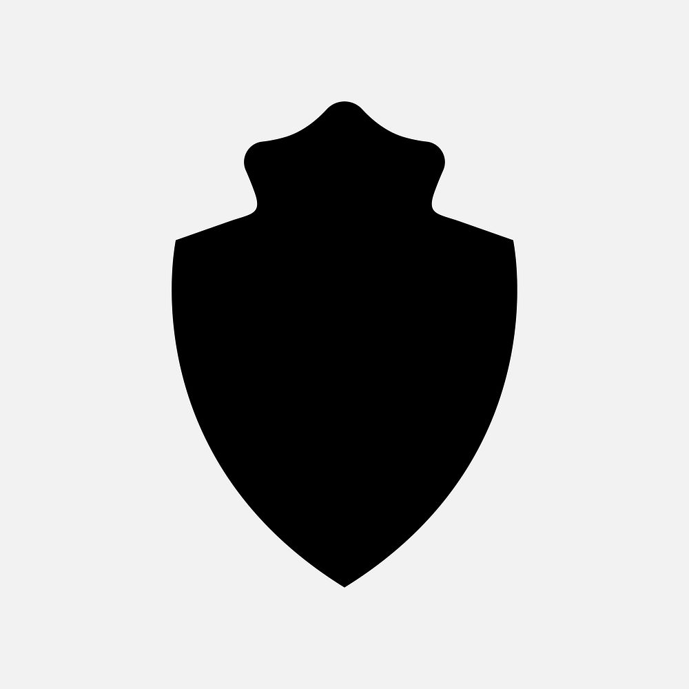 Shield silhouette badge sticker vector