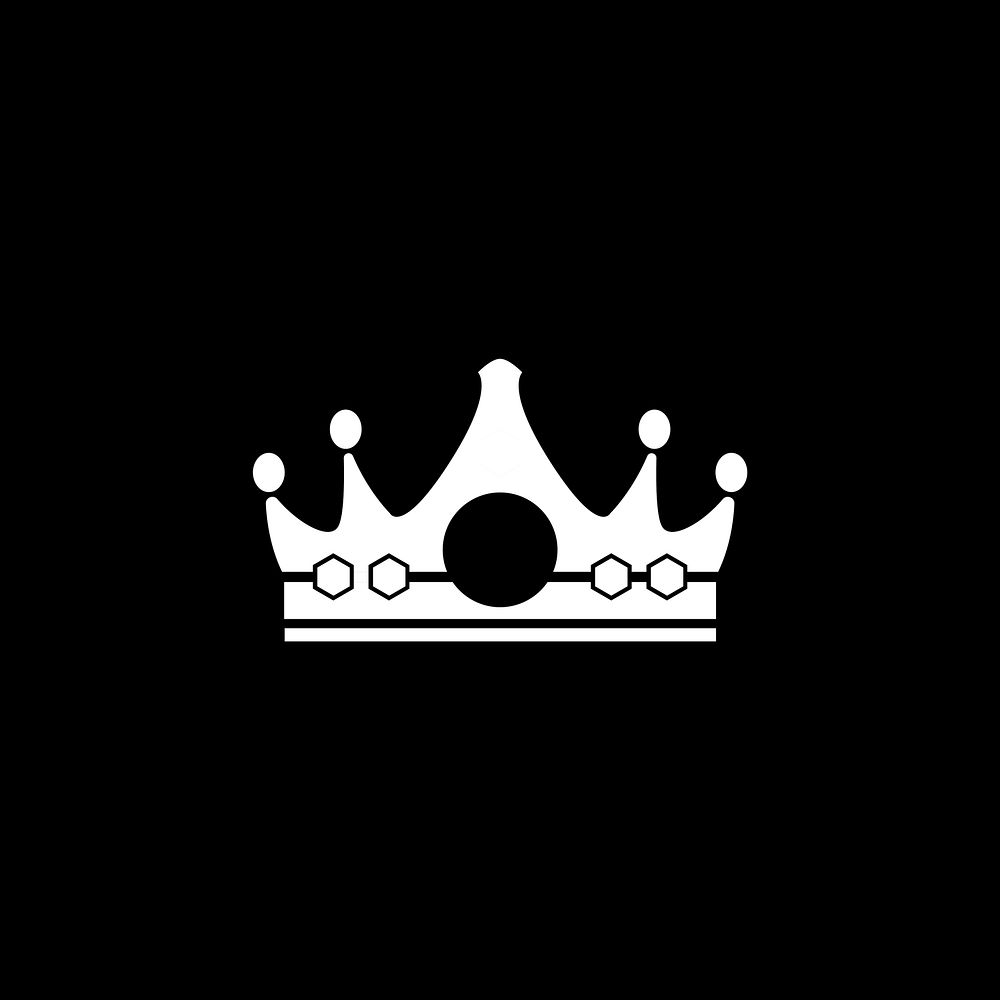 White single royal crown vector