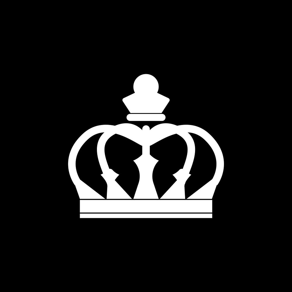 White single royal crown vector