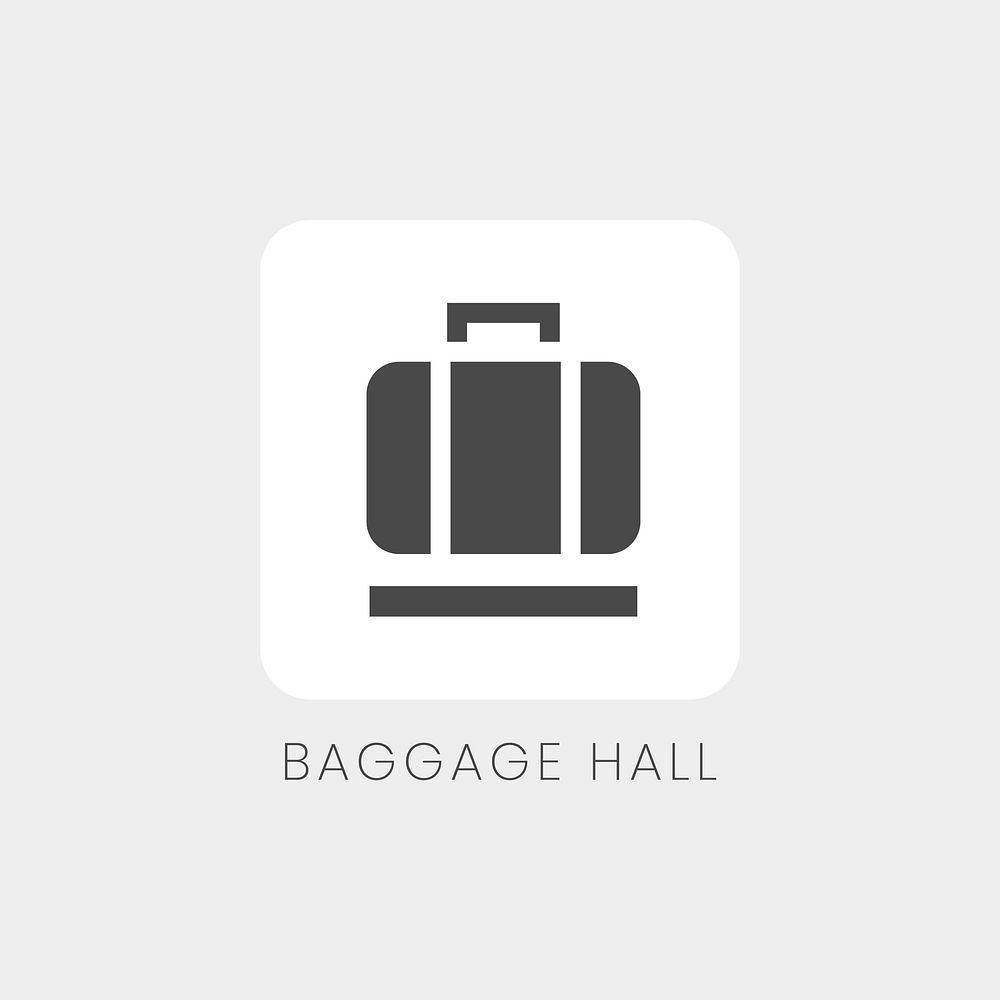 Gray baggage hall sign vector