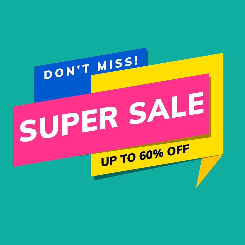 Don't miss super sale up to 80% promotion advertisement vector