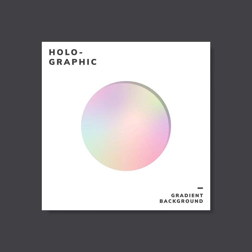 Colorful holographic gradient background design sample