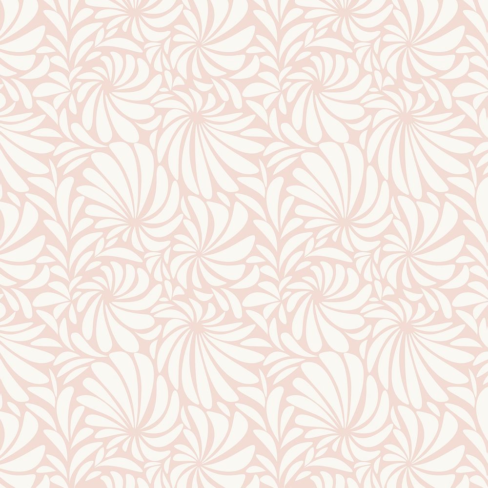 Pink floral patterned background vector