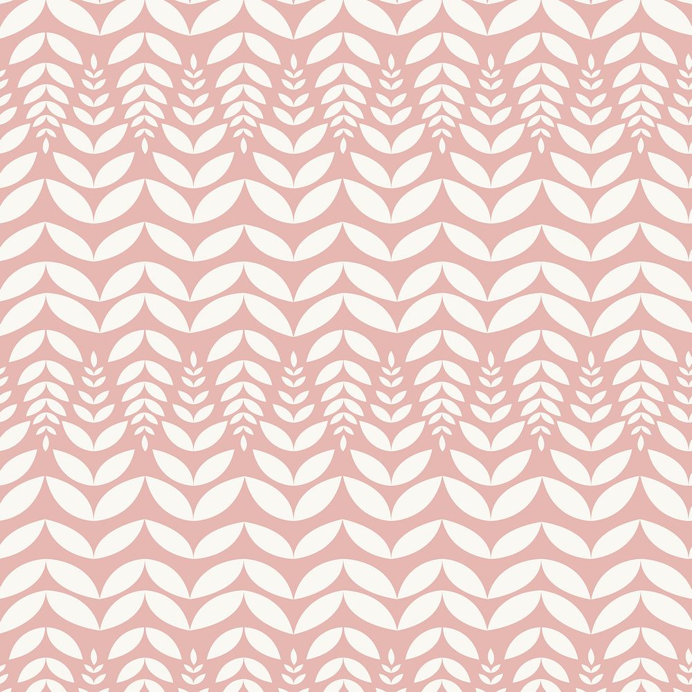 Pink floral patterned background vector