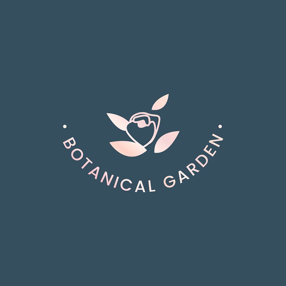 Botanical garden rose badge vector
