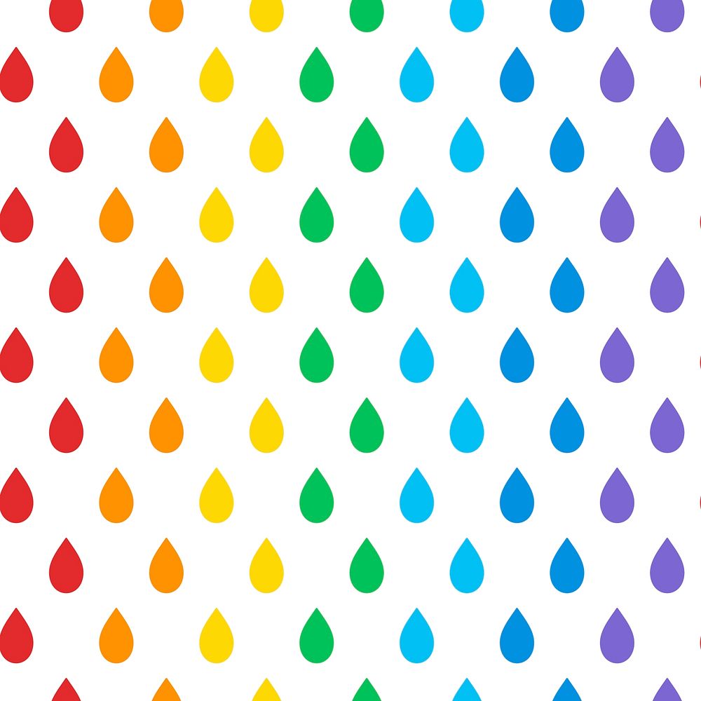 Seamless colorful droplet pattern vector