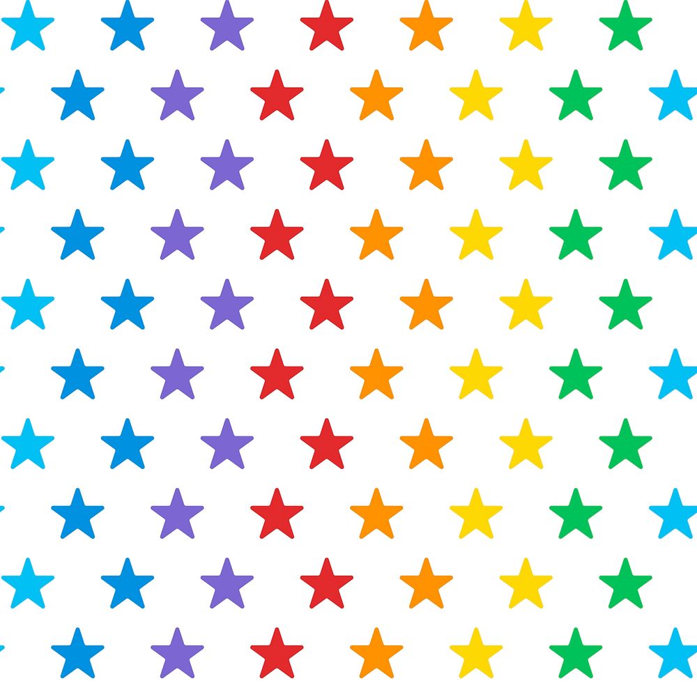 Seamless colorful star pattern vector