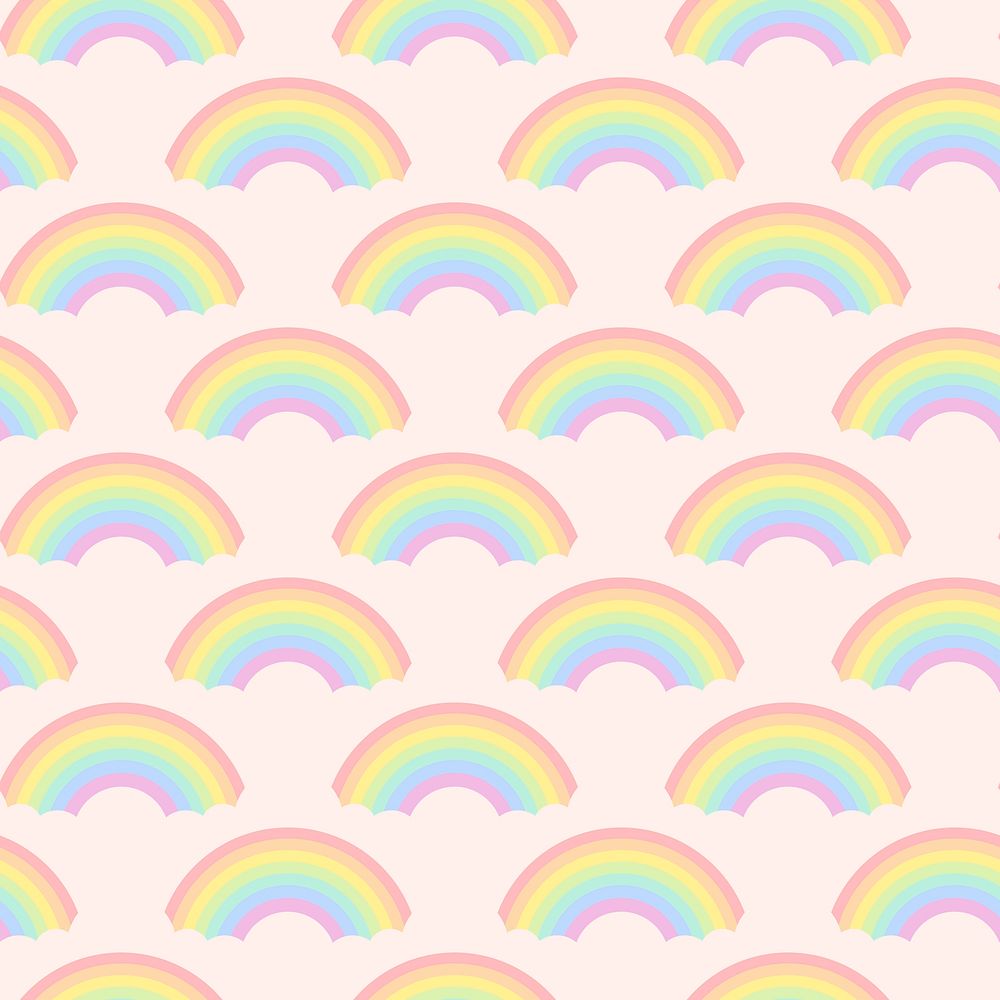 Seamless rainbow patterns design vector | Free Vector - rawpixel