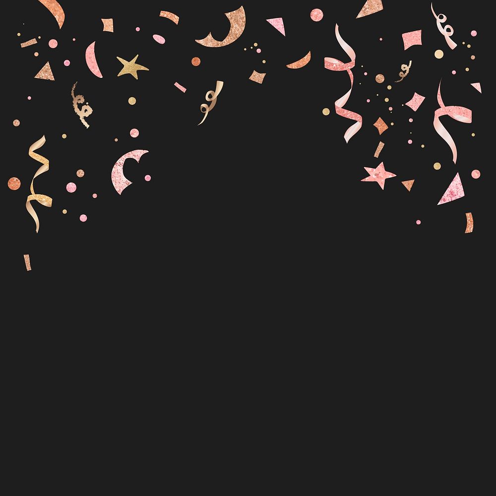 Confetti with black background vector