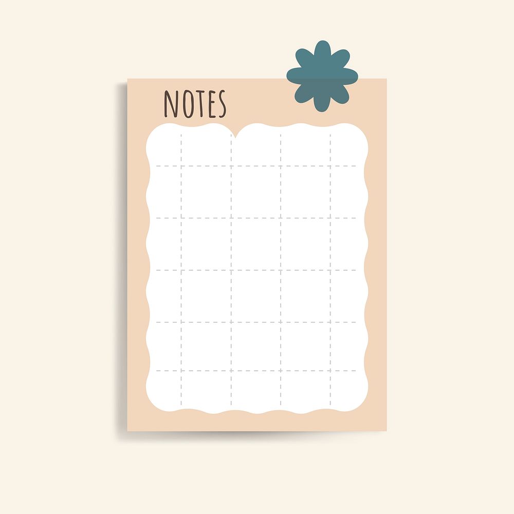Cute white note paper vector