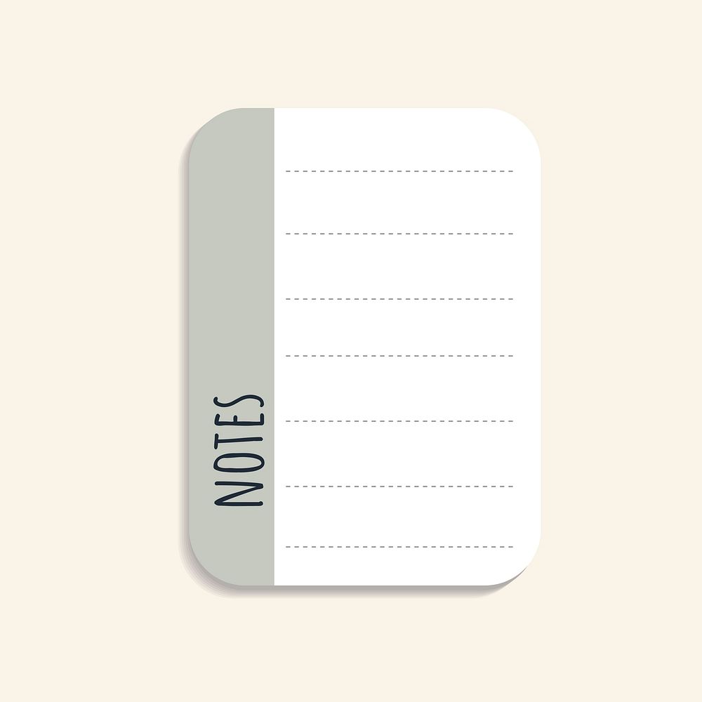 Cute white note paper vector