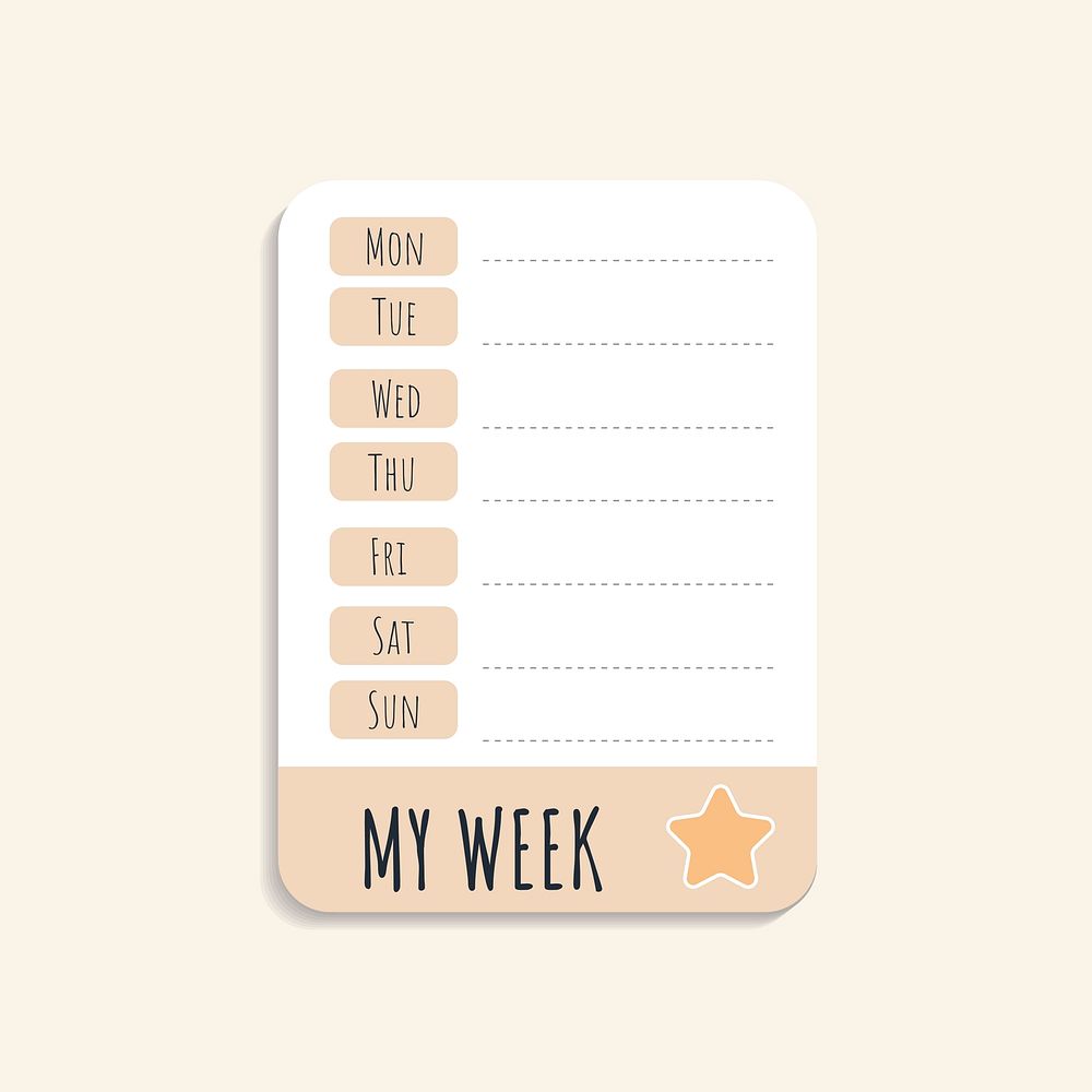 Cute note weekly planner note paper