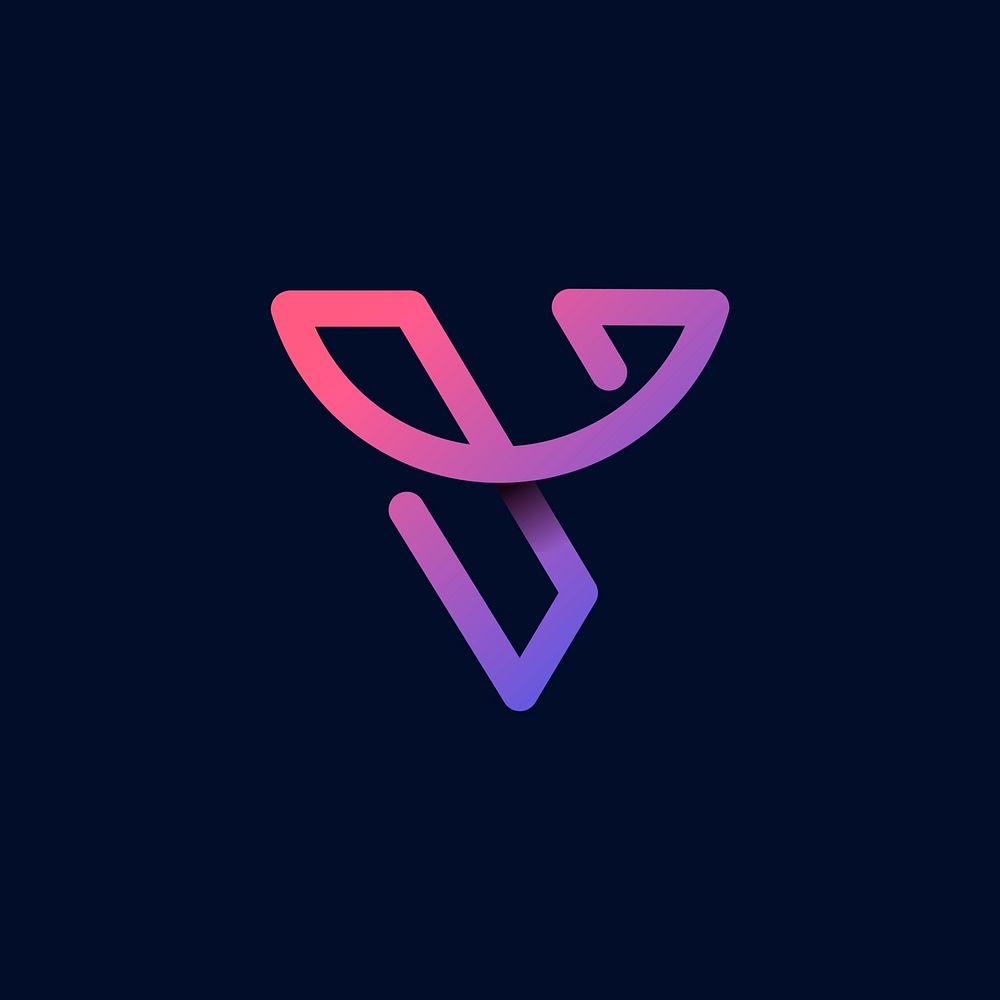Retro colorful letter V vector