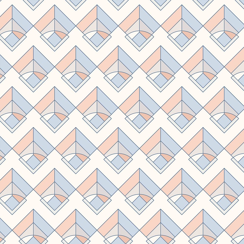 Colorful pastel geometric seamless pattern vector