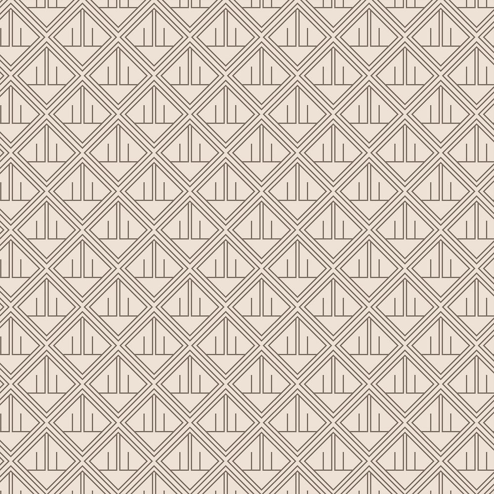 Beige geometric patterned background vector
