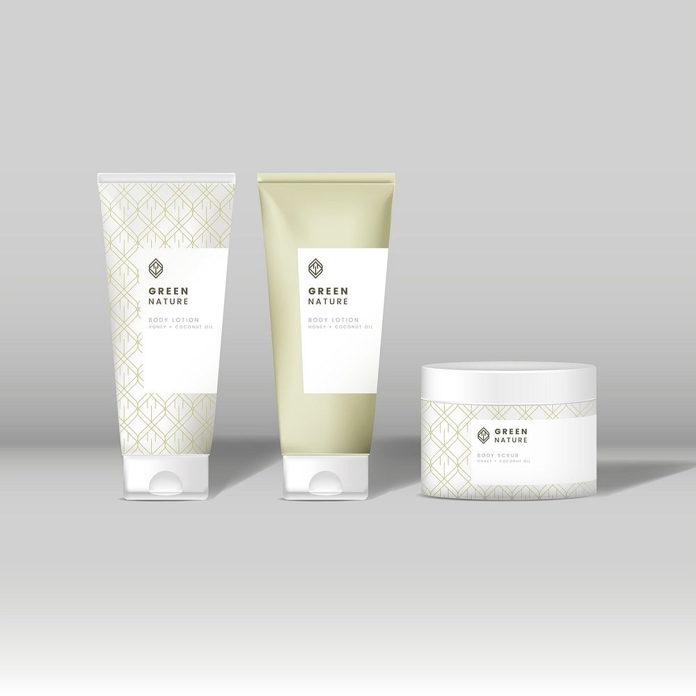 Set of package mockups for skin care vector