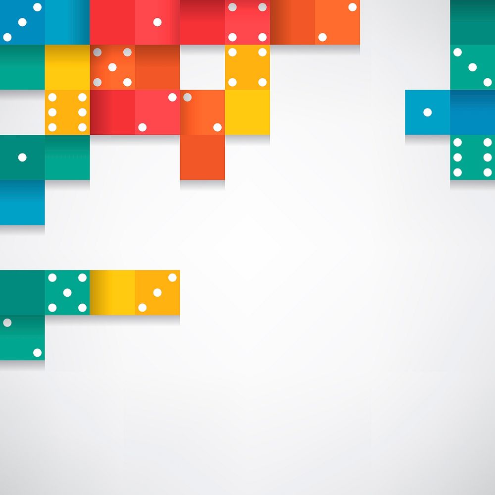 Colorful blocks on blank white background vector