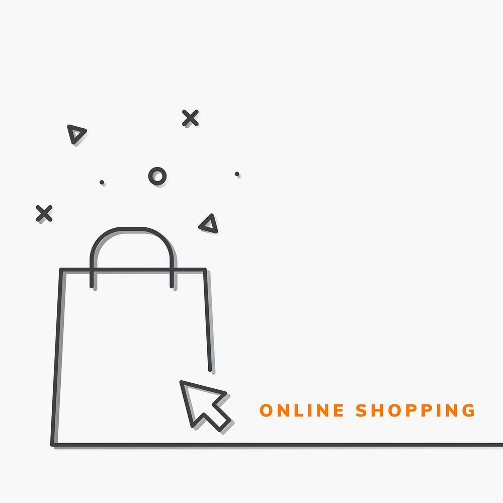 E-commerce and online shopping background vector