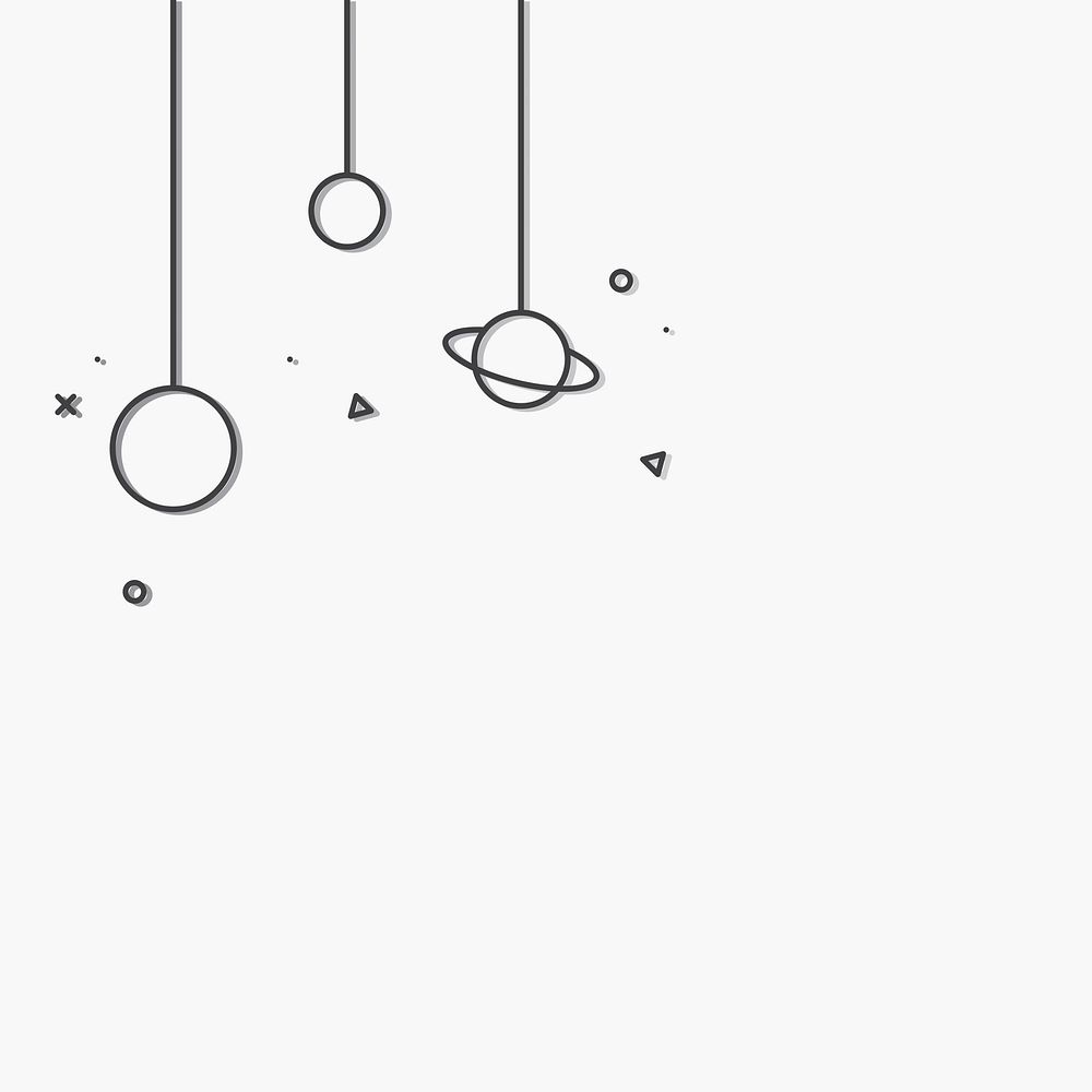 Planets hanging from the ceiling vector